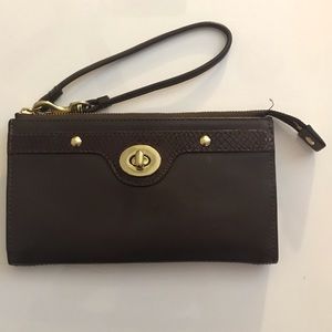 Coach leather wristlet